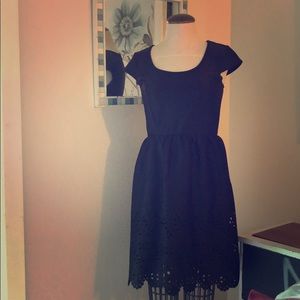 Target Xhilaration Laser Cut Skirt M Black Dress